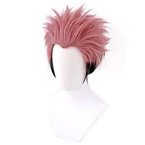 Osias Jujutsu Adori Kaisen Ryomen Sukuna Anime Cosplay Wig Costume (Pink)